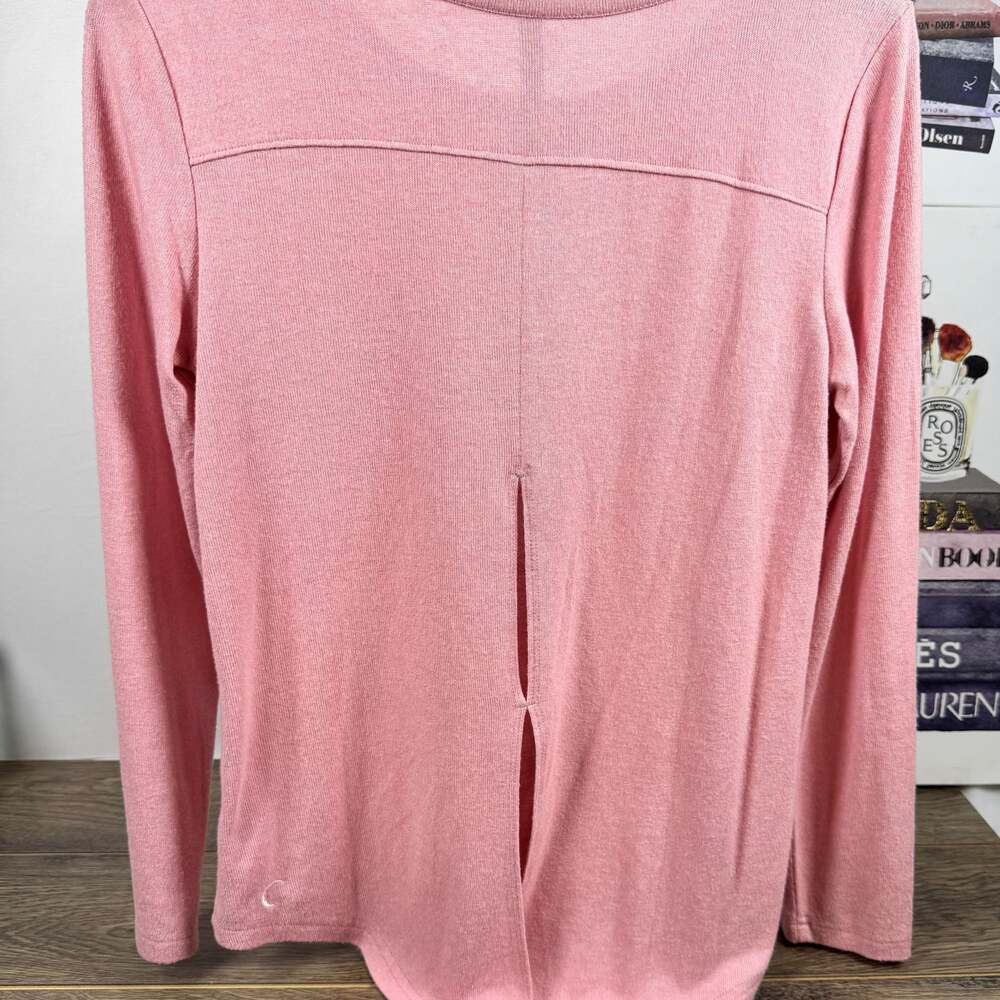 Zyia Active Light Pink Long Sleeve Split Back Wor… - image 2